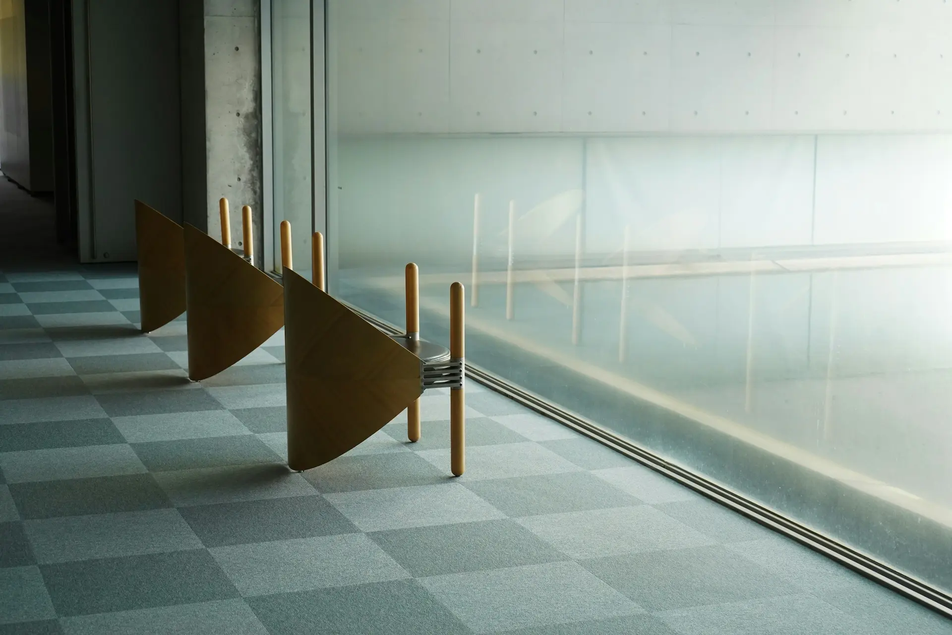 Large open commercial office floor with several work settings